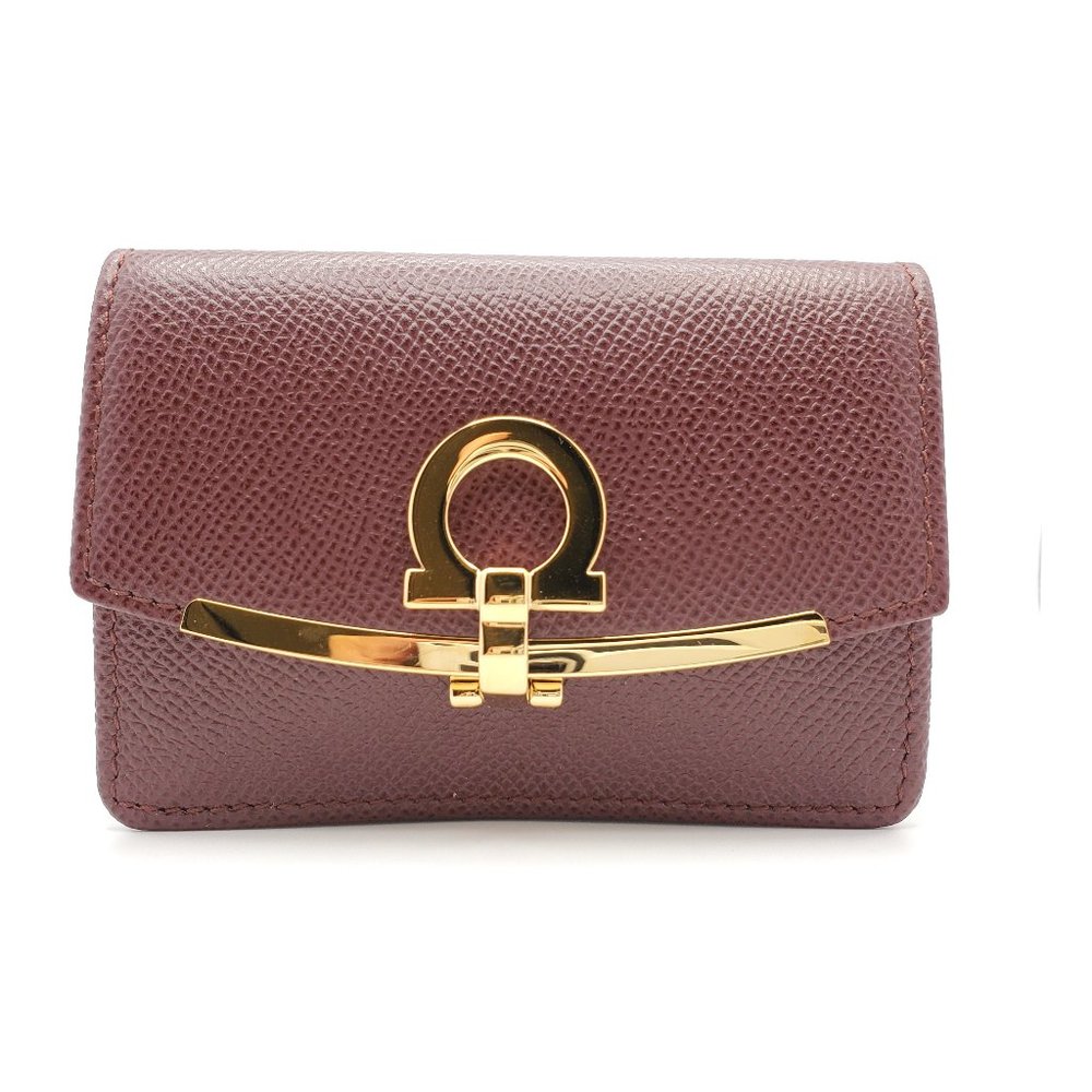 Salvatore Ferragamo Leather Card Case Wallet